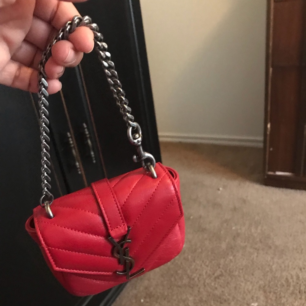 Saint Laurent Paris red purse
